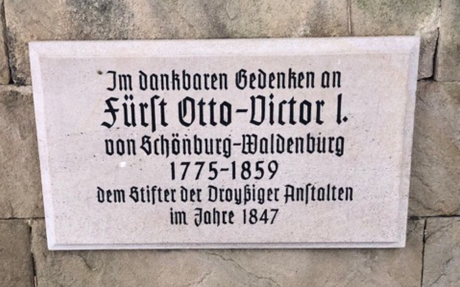 Gedenktafel Fürst Otto-Victor I.